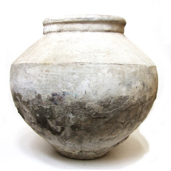 Wazon Rustykalny Dzban XL betonowy / gliniany Bielony